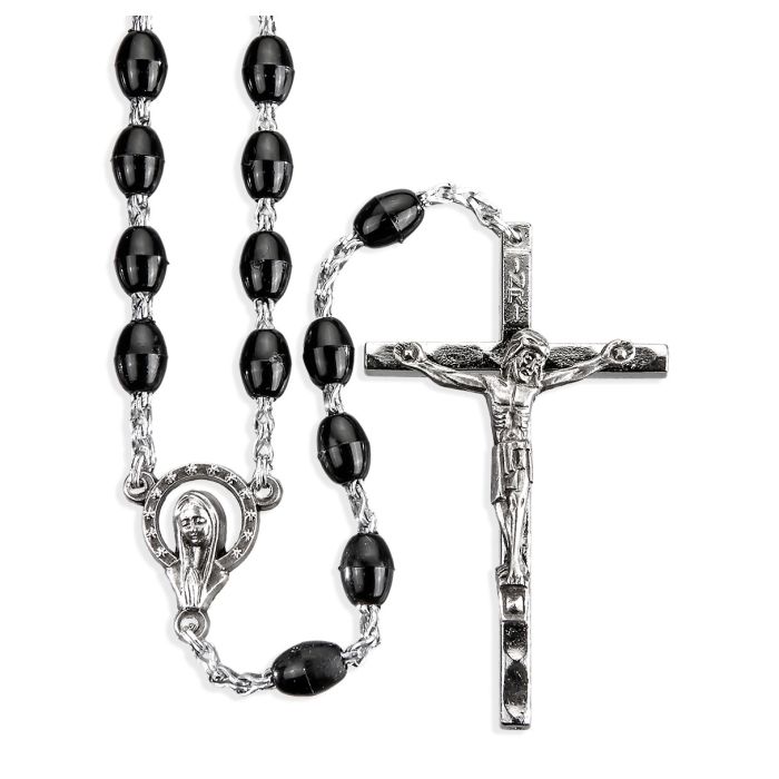 Black Plastic Rosary
