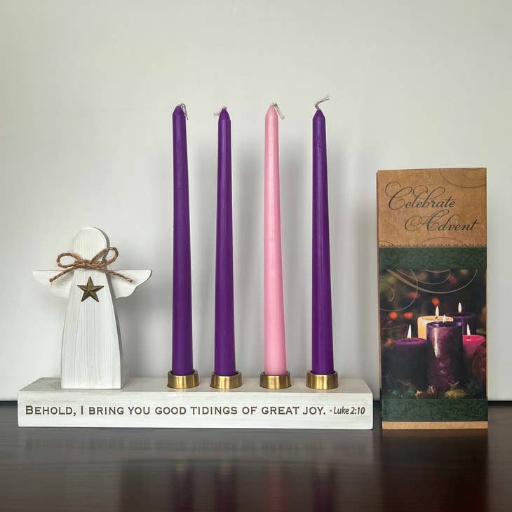 Good Tidings with Angel Advent Wreath with Candles