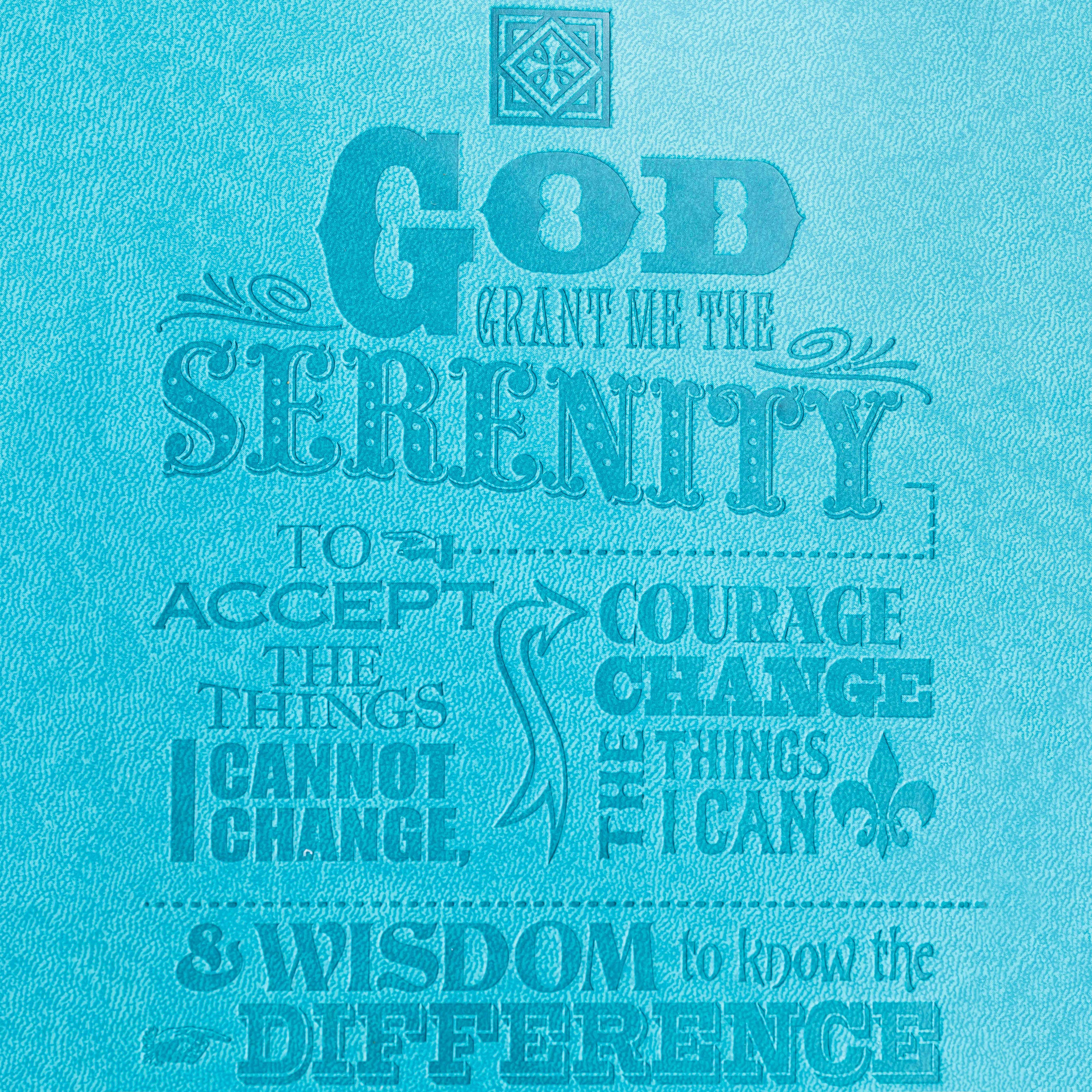 Dangle Journal : Leather Wrapped Teal Serenity Prayer