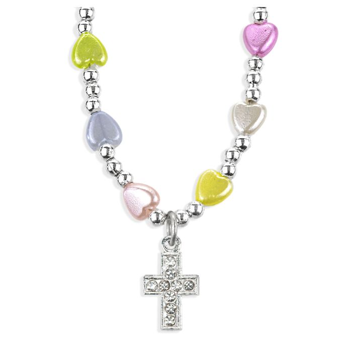 6mm Multi-Colored Pearl Bead Necklace with Silver Beads