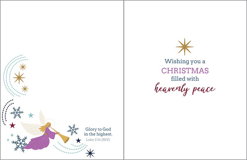 Box/Pack Scripture Christmas Card - Glorious Angels