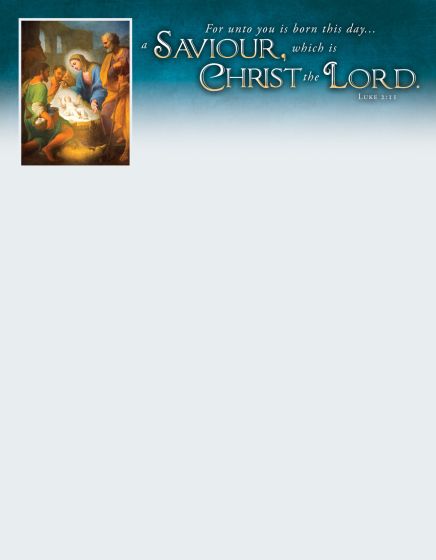 Letterhead - For Unto You Is Born This Day A Savior