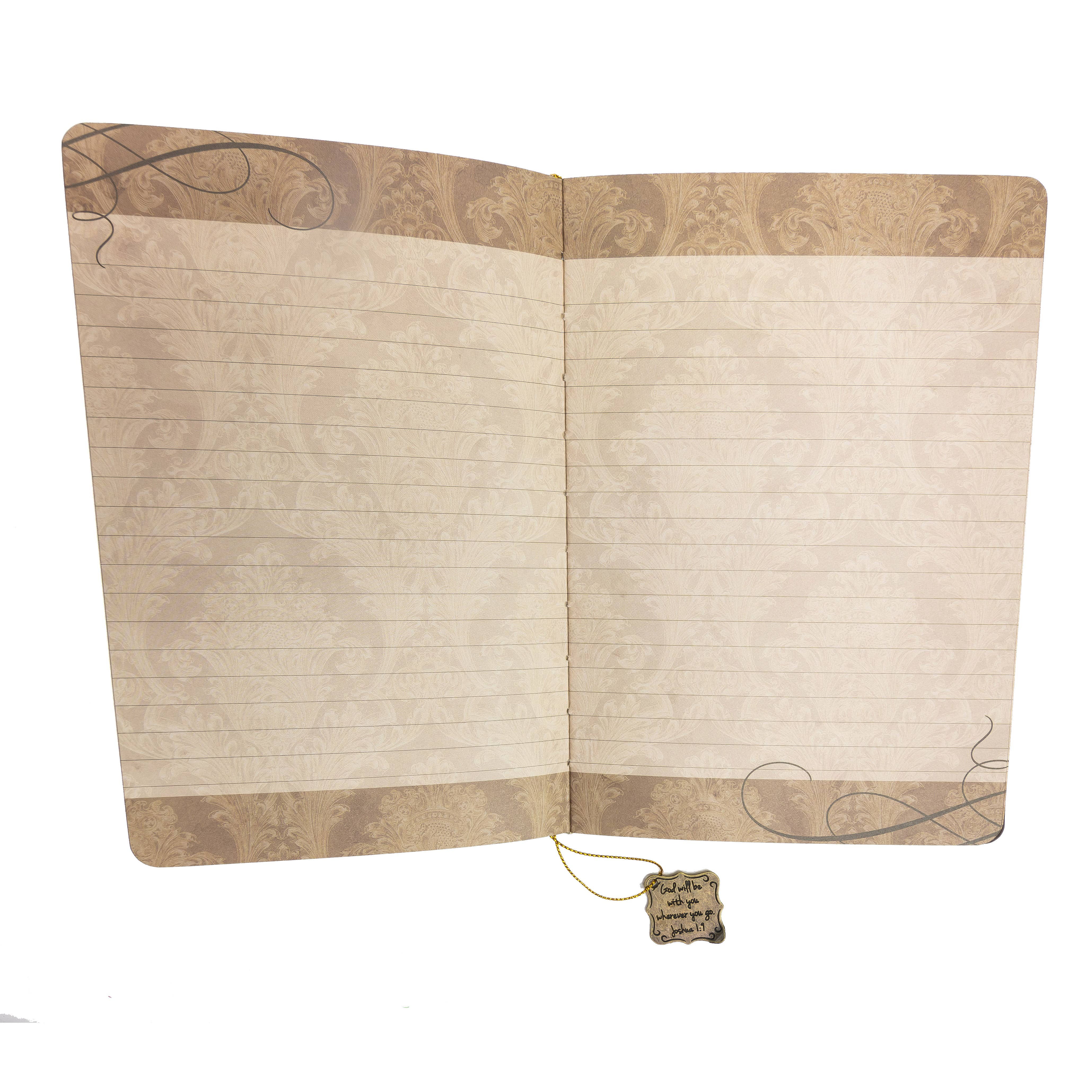 Dangle Journal : Leather Wrapped God Brown, Square Charm