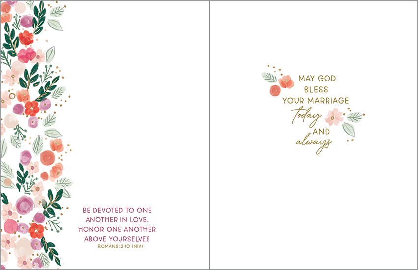 With Scripture Wedding Greeting Card - Tiered Love Cake