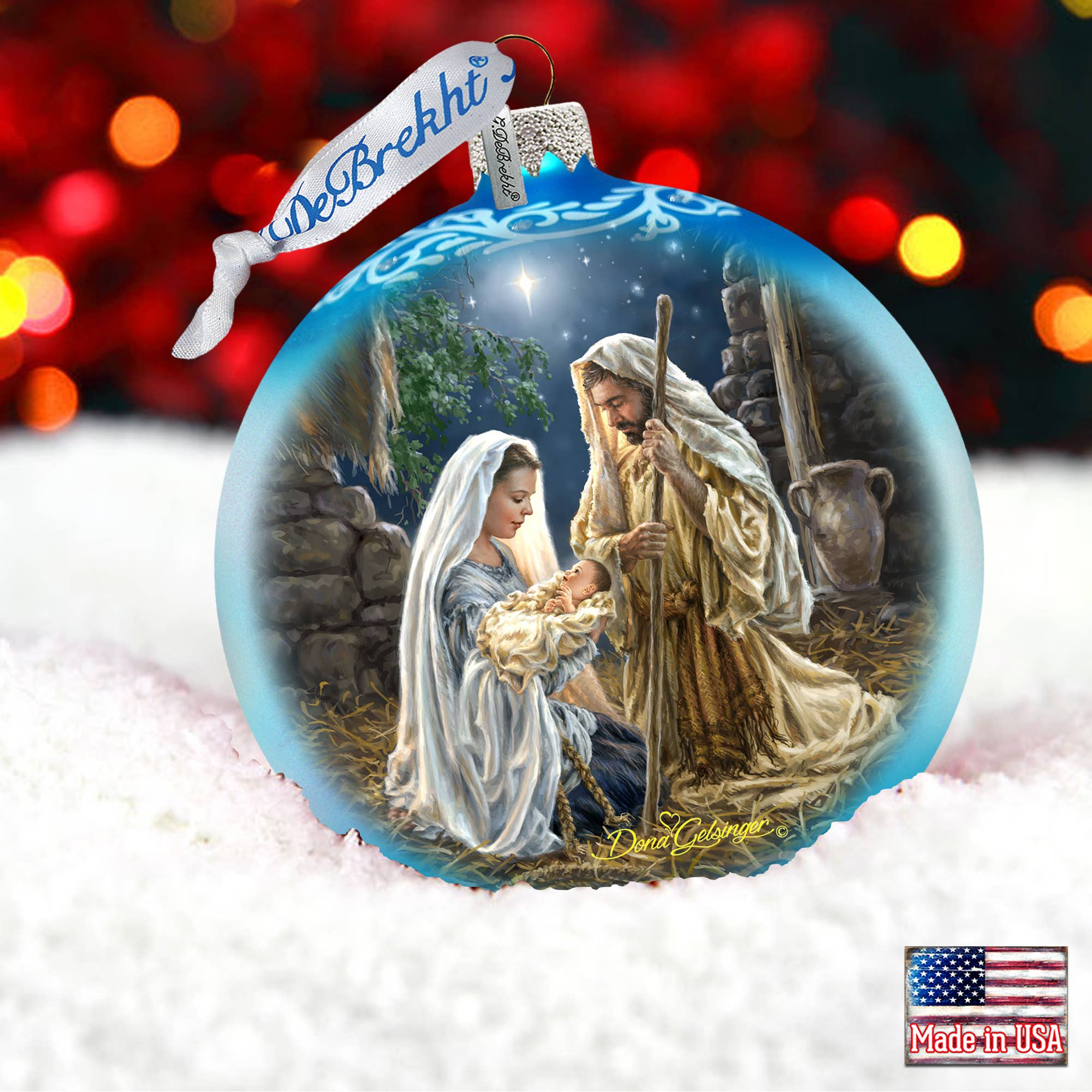 Glory to God Glass Ornament Holiday by Gelsinger