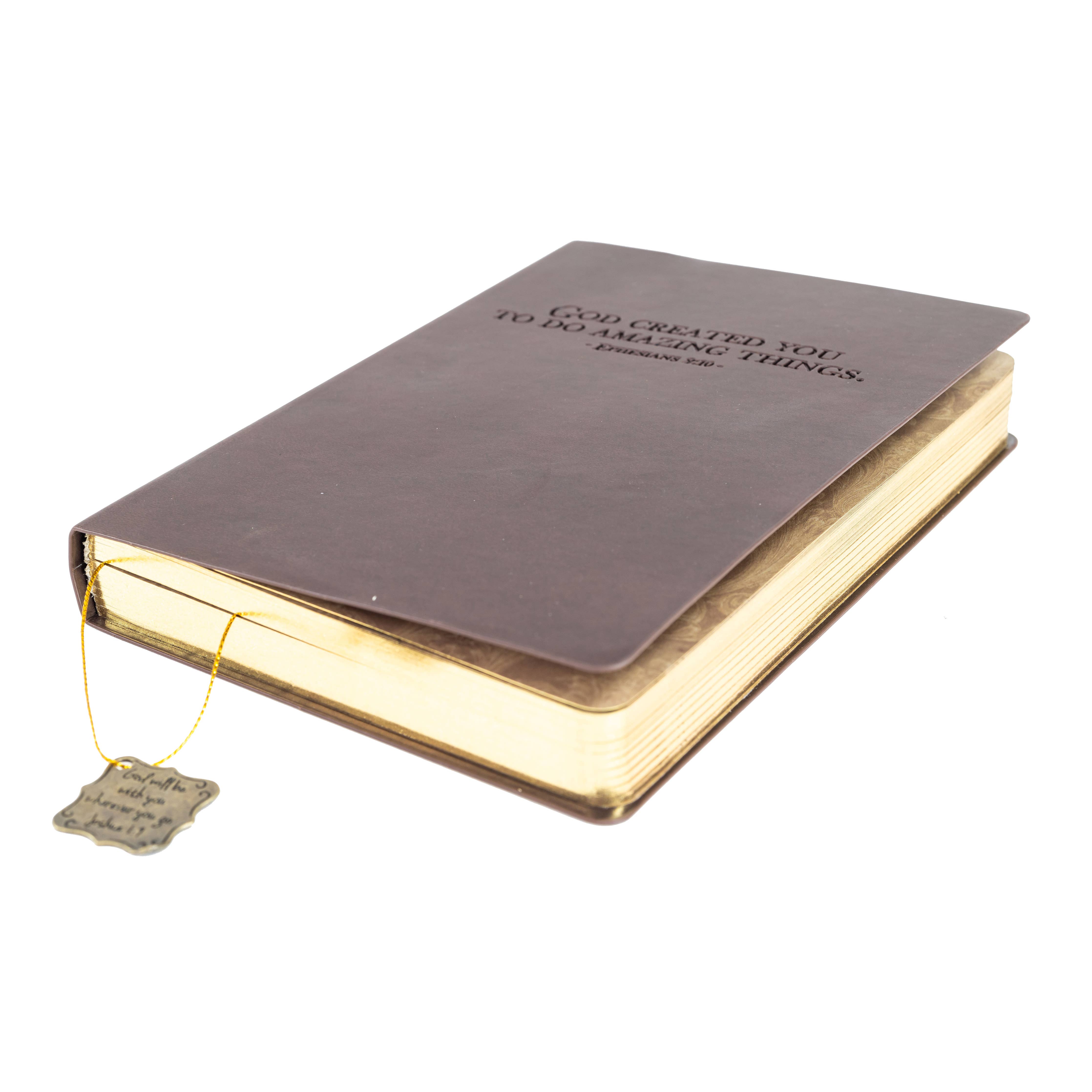 Dangle Journal : Leather Wrapped God Brown, Square Charm