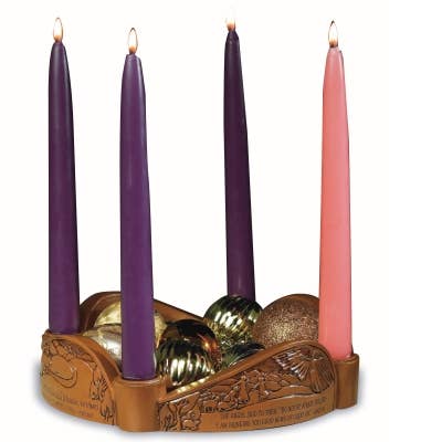 Glory To God Advent Wreath with Candles