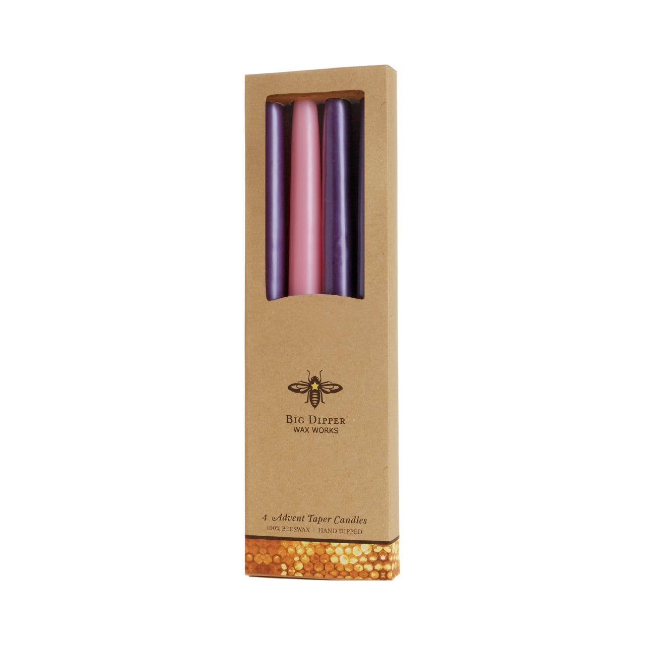 Advent Taper Set 100% Beeswax