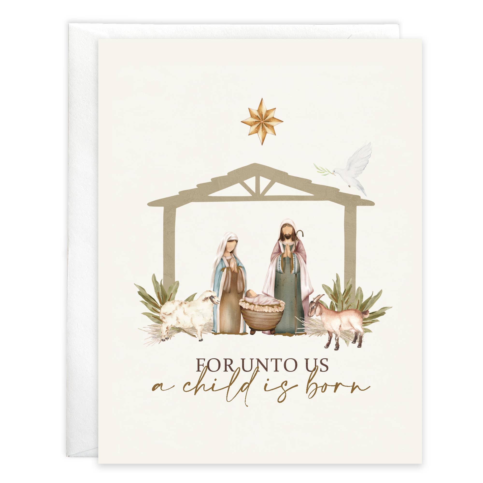 Box/Pack Scripture Christmas Card - For Unto Us