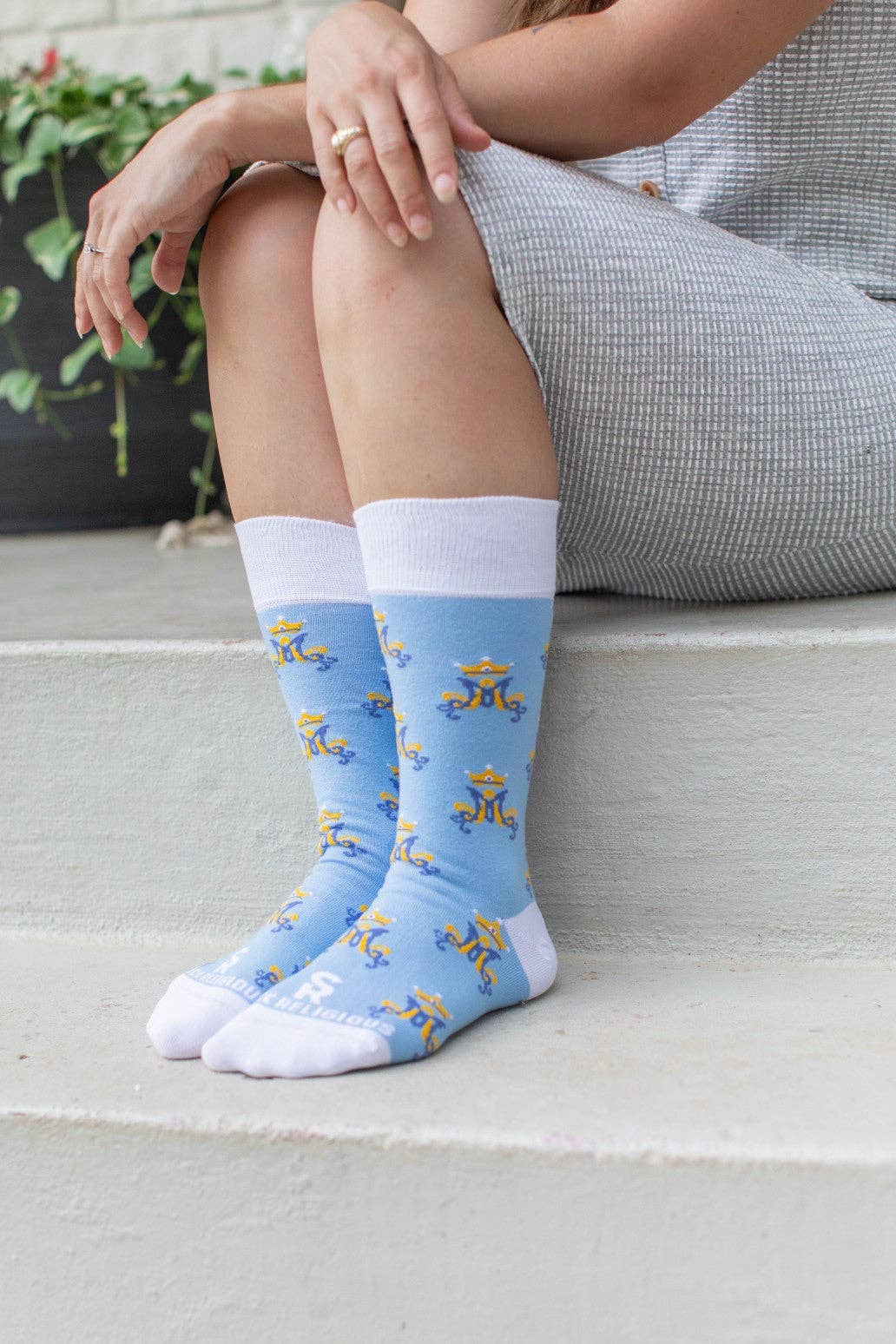 Marian Monogram Adult Socks
