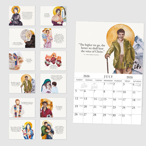 A Year with the Saints Wall Calendar 2026
