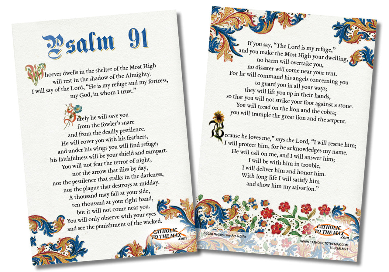 Psalm 91 prayer card