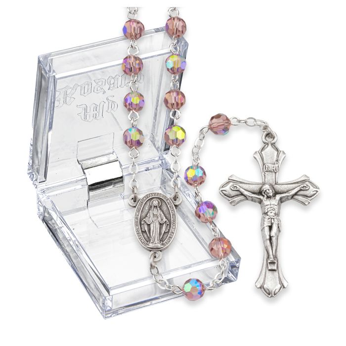 Birthstone June Light Amethyst Rosary