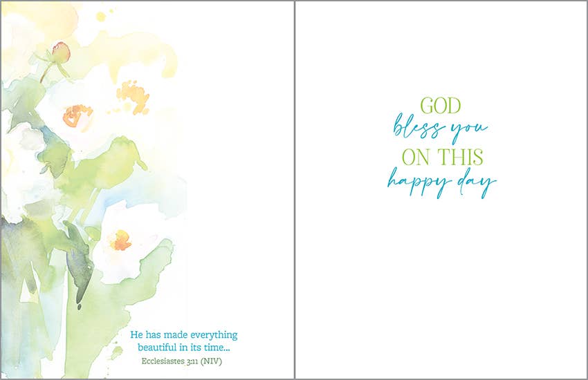 With Scripture Birthday Card - Sunny Bouquet