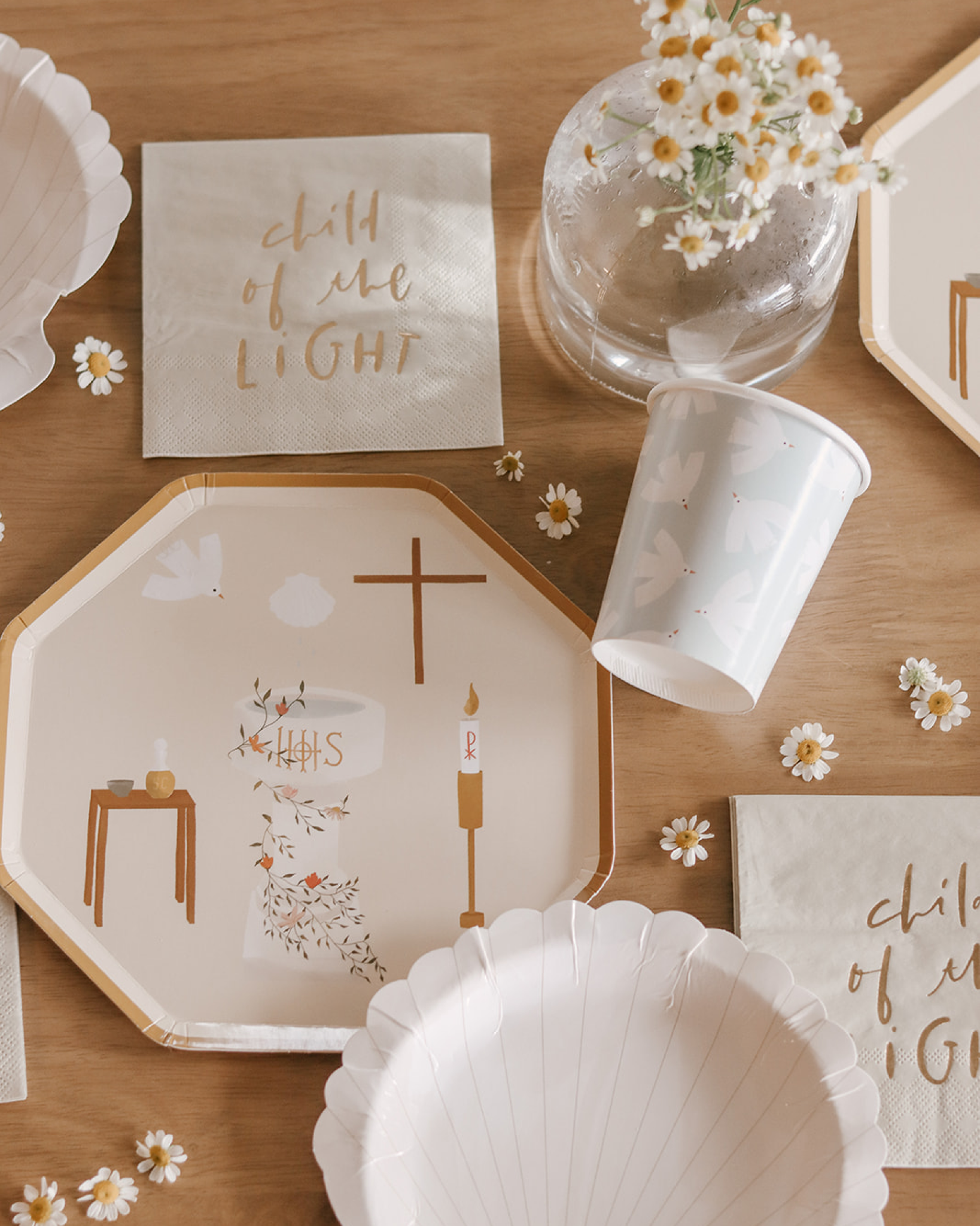 Baptism Luncheon Plates | Catholic Party Paper Goods