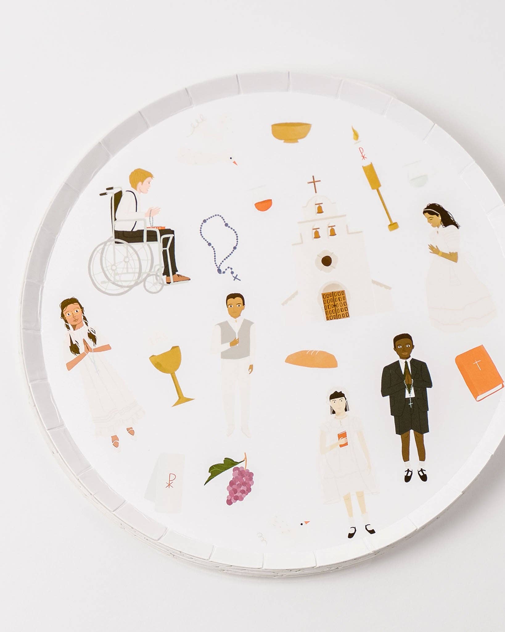 First Communion Cocktail Plates | Catholic Party Paper Goods