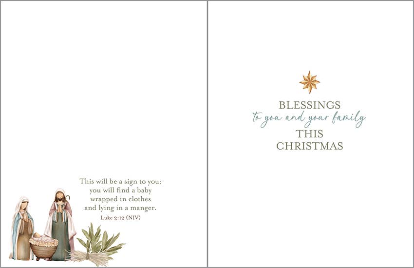 Box/Pack Scripture Christmas Card - For Unto Us