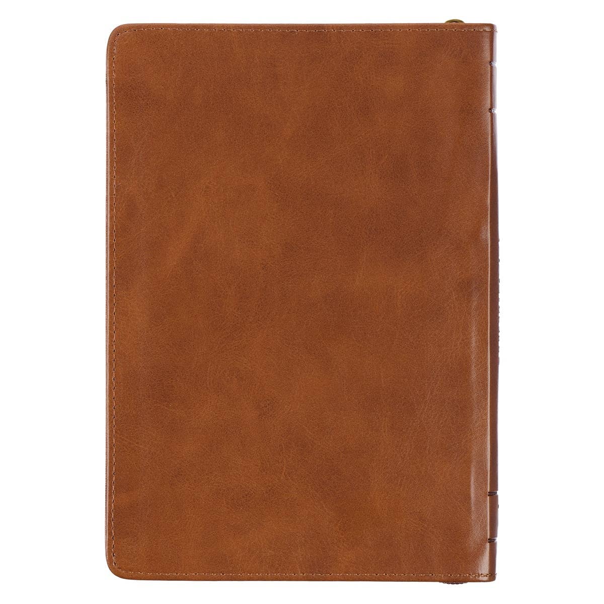 Journal Classic Zip Brown Strong & Courageous Josh. 1:9