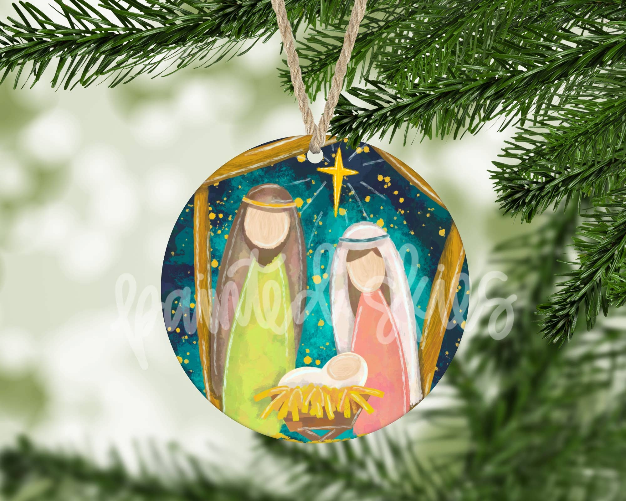 Nativity Scene Christmas Ornament