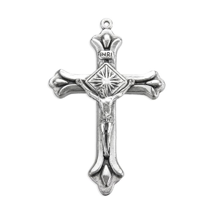 2" Silver Oxidized Crucifix