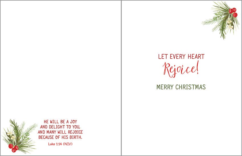 Box/Pack Christmas Card - Joy to the World