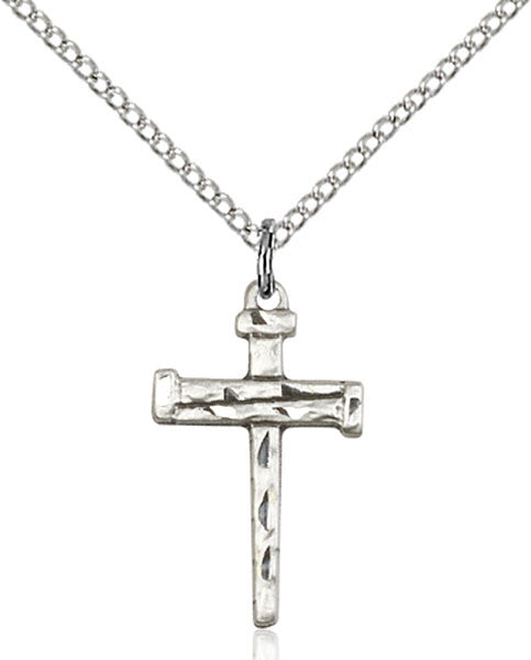 Sterling Silver Nail Cross Pendant