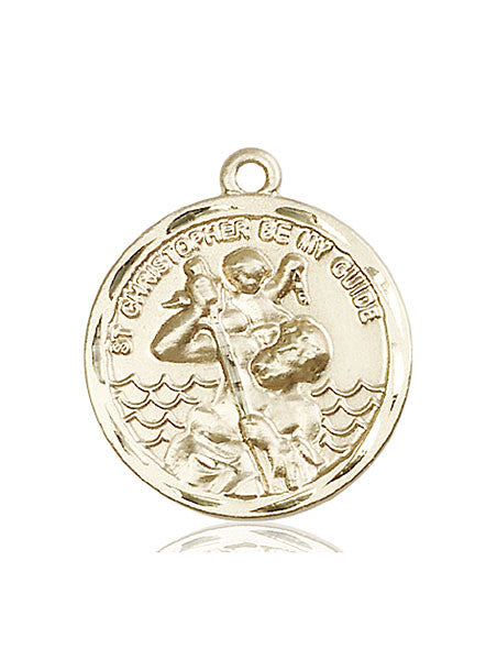 14kt Gold St. Christopher Medal