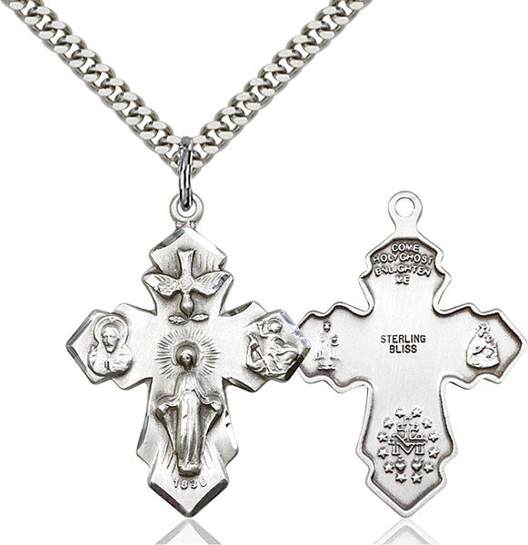 Sterling Silver 4-Way Pendant