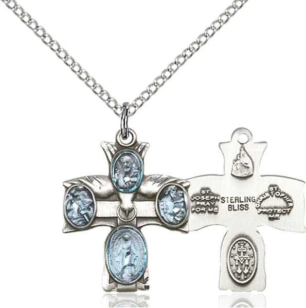 Sterling Silver 4-Way Pendant