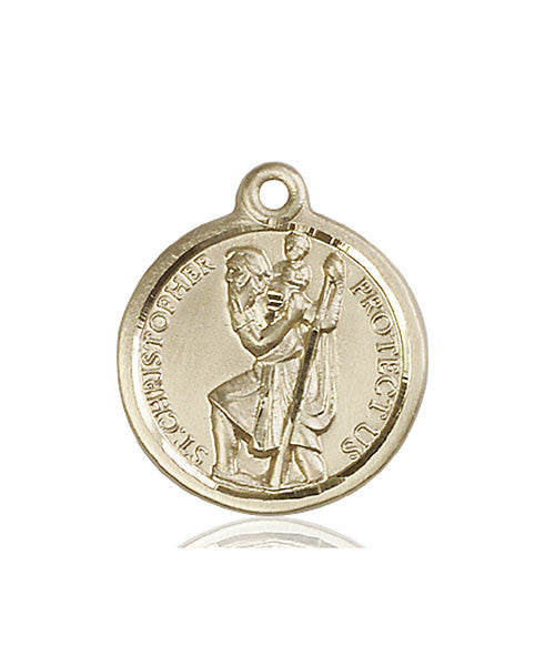 14kt Gold St. Christopher Medal