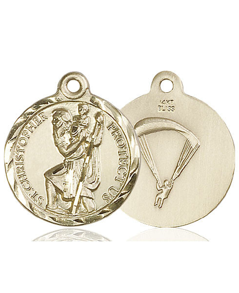 14kt Gold St. Christopher / Paratrooper Medal