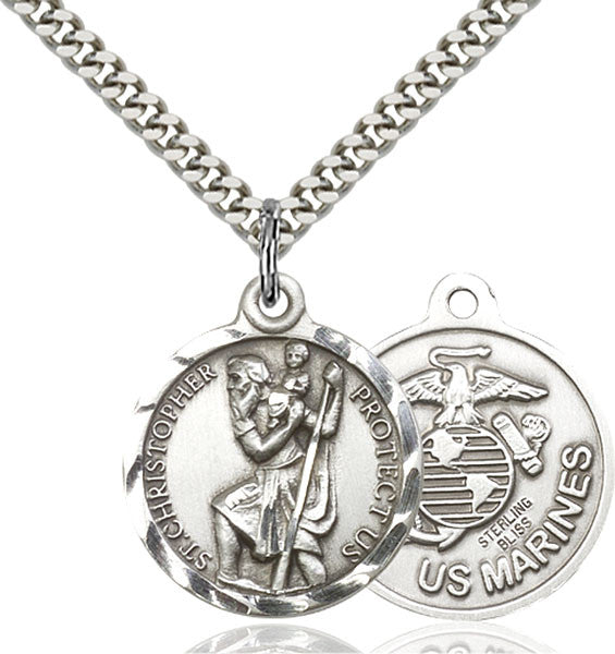 Sterling Silver St. Christopher Pendant