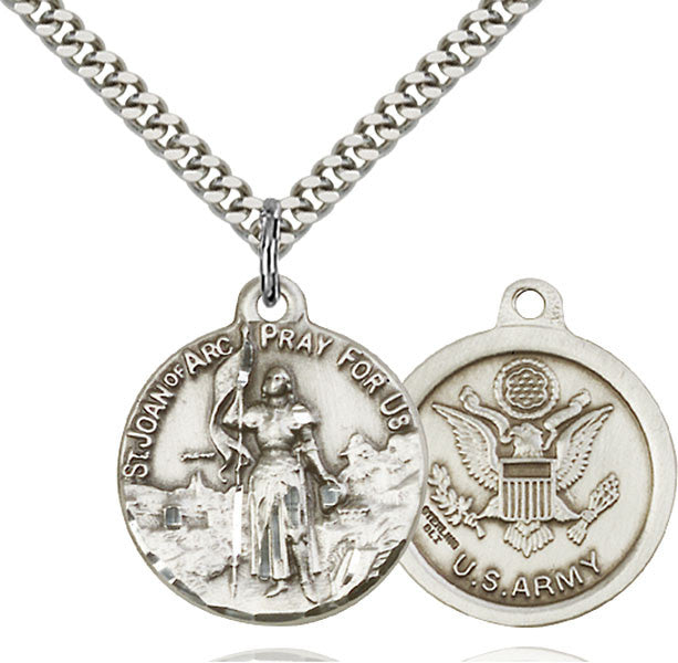Sterling Silver St. Joan of Arc Pendant