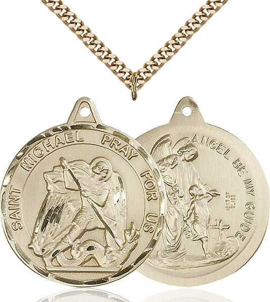 Gold Filled St. Michael the Archangel Pendant