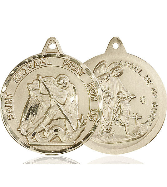 14kt Gold St. Michael the Archangel Medal