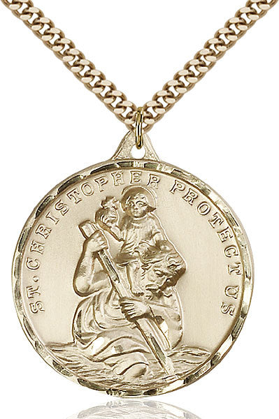 Gold Filled St. Christopher Pendant