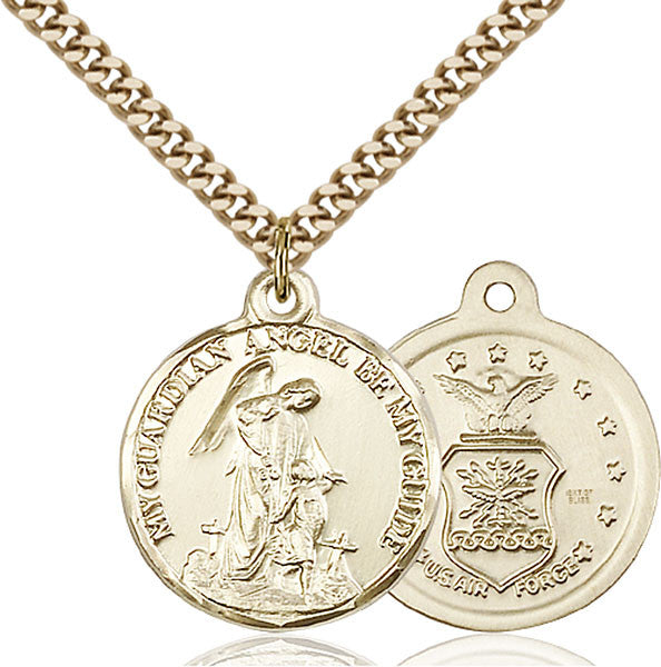Gold Filled Guardain Angel / Air Force Pendant