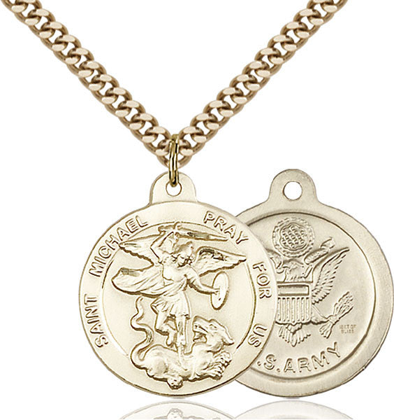 Gold Filled St. Michael the Archangel Pendant