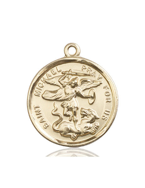14kt Gold St. Michael the Archangel Medal