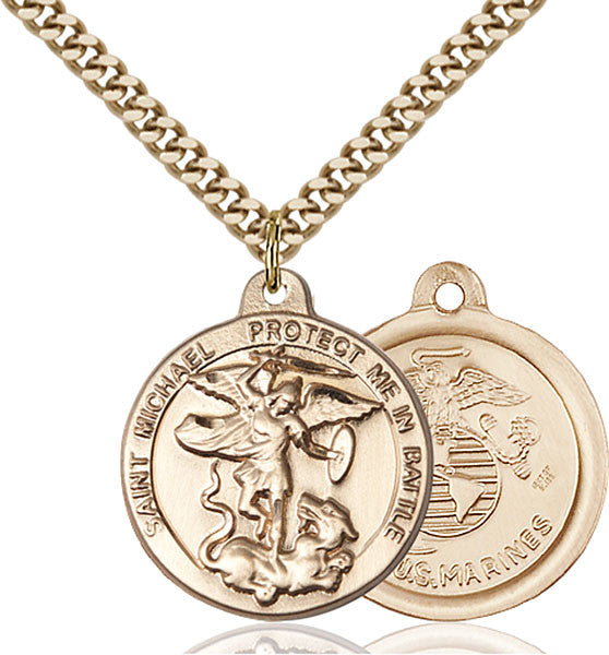 Gold Filled St. Michael the Archangel Pendant