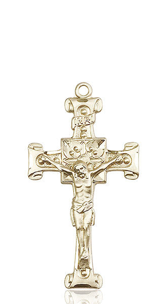 14kt Gold Crucifix Medal