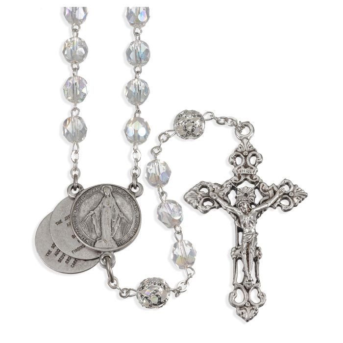 Crystal Rosary with Mystery