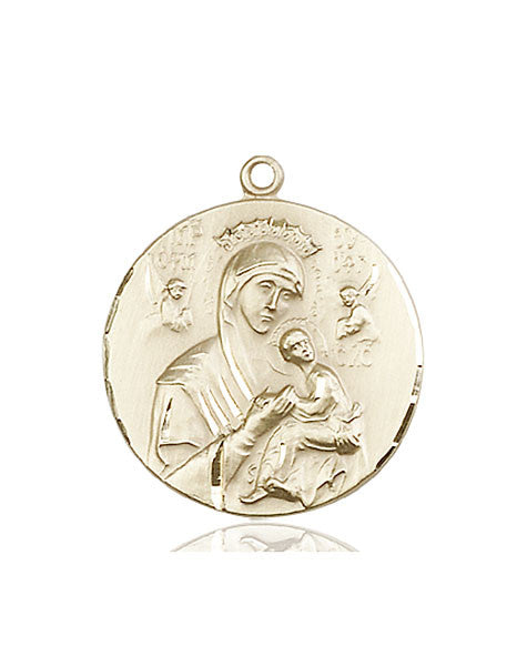 14kt Gold O/L of Perpetual Help Medal