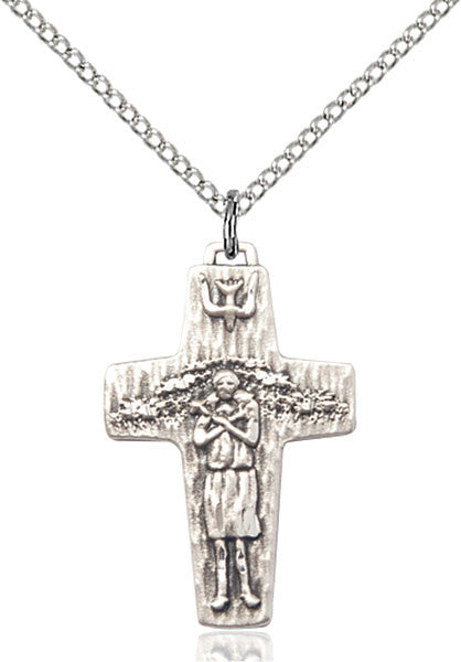 Sterling Silver Papal Crucifix Pendant