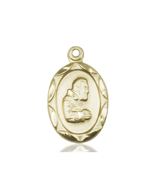 14kt Gold St. Pio of Pietrelcina Medal