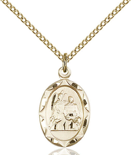 Gold Filled St. Raphael the Archangel Pendant