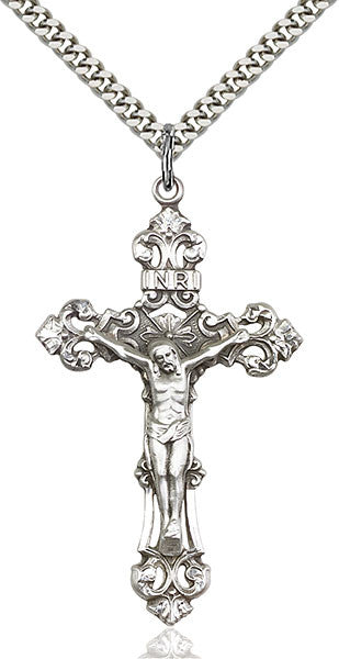 Mens sterling silver discount crucifix