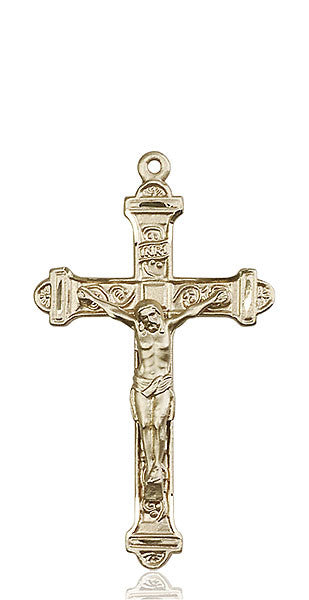 14kt Gold Crucifix Medal