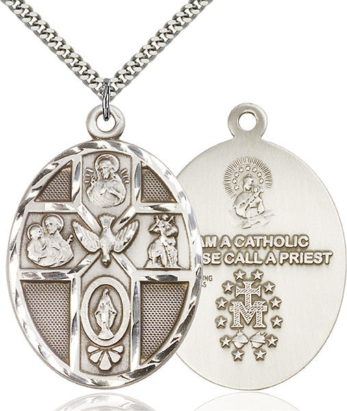 Sterling Silver 5-Way / Holy Spirit Pendant