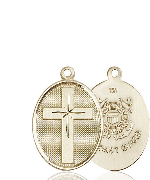14kt Gold Cross / Coast Guard Medal